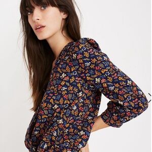 Madewell Wrap Top in Garden Party